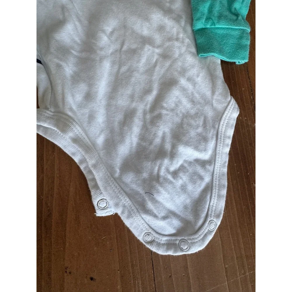 Carter's Baby 6M 2pc Long Sleeve Bodysuit Outfit Dinosaur Dog Print‎